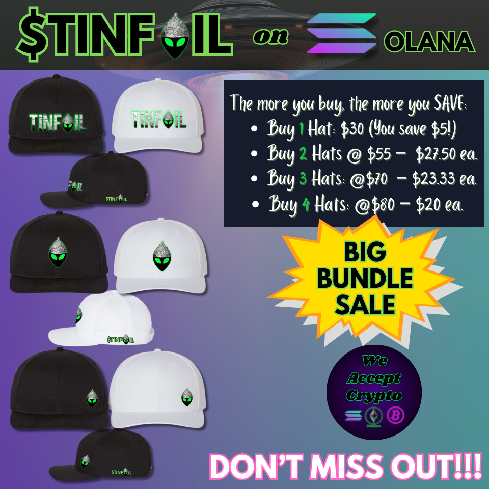 $TINFOIL Caps – Buy 2+ & Save!