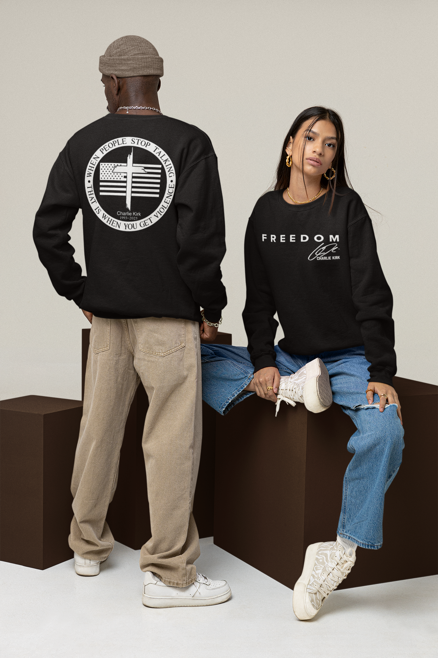 Crewneck Sweatshirt - Freedom – Charlie Kirk Tribute