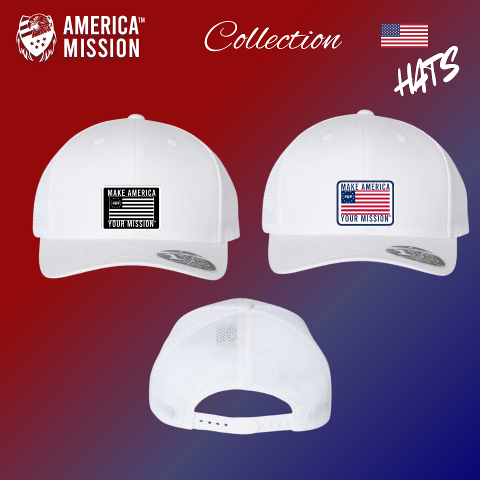 AM Betsy Ross Trucker Camo Hats