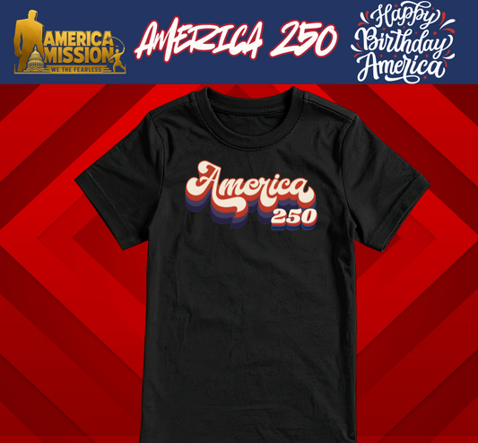 America 250 Retro Script