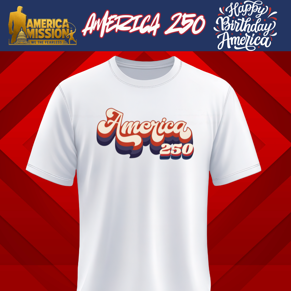America 250 Retro Script