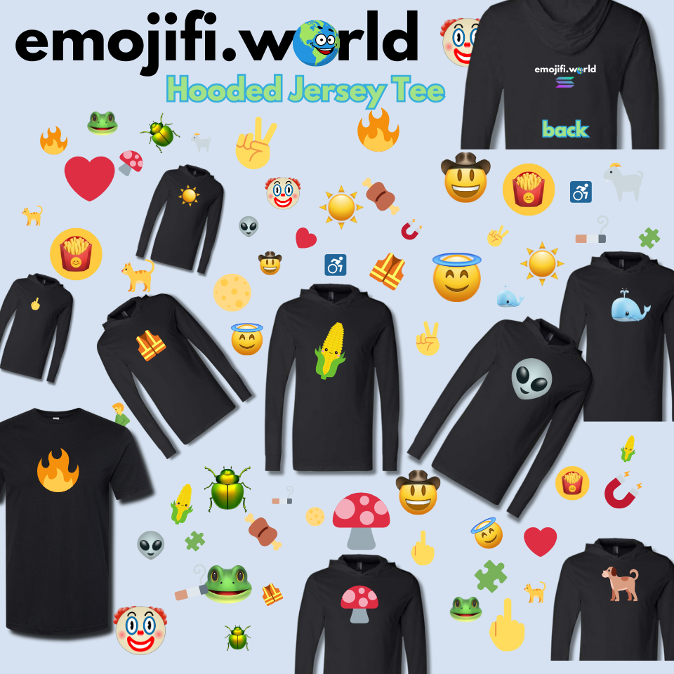 Emojifi Long Sleeve Hooded Jersey Tee