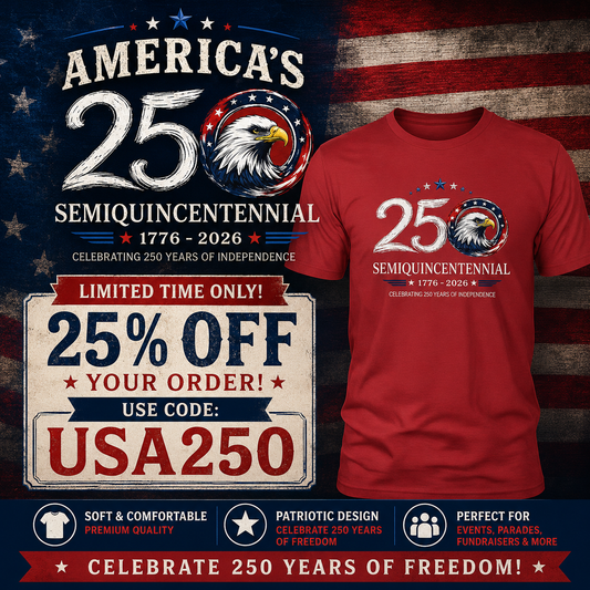 America 250 Semiquincentennial Patriotic Tee