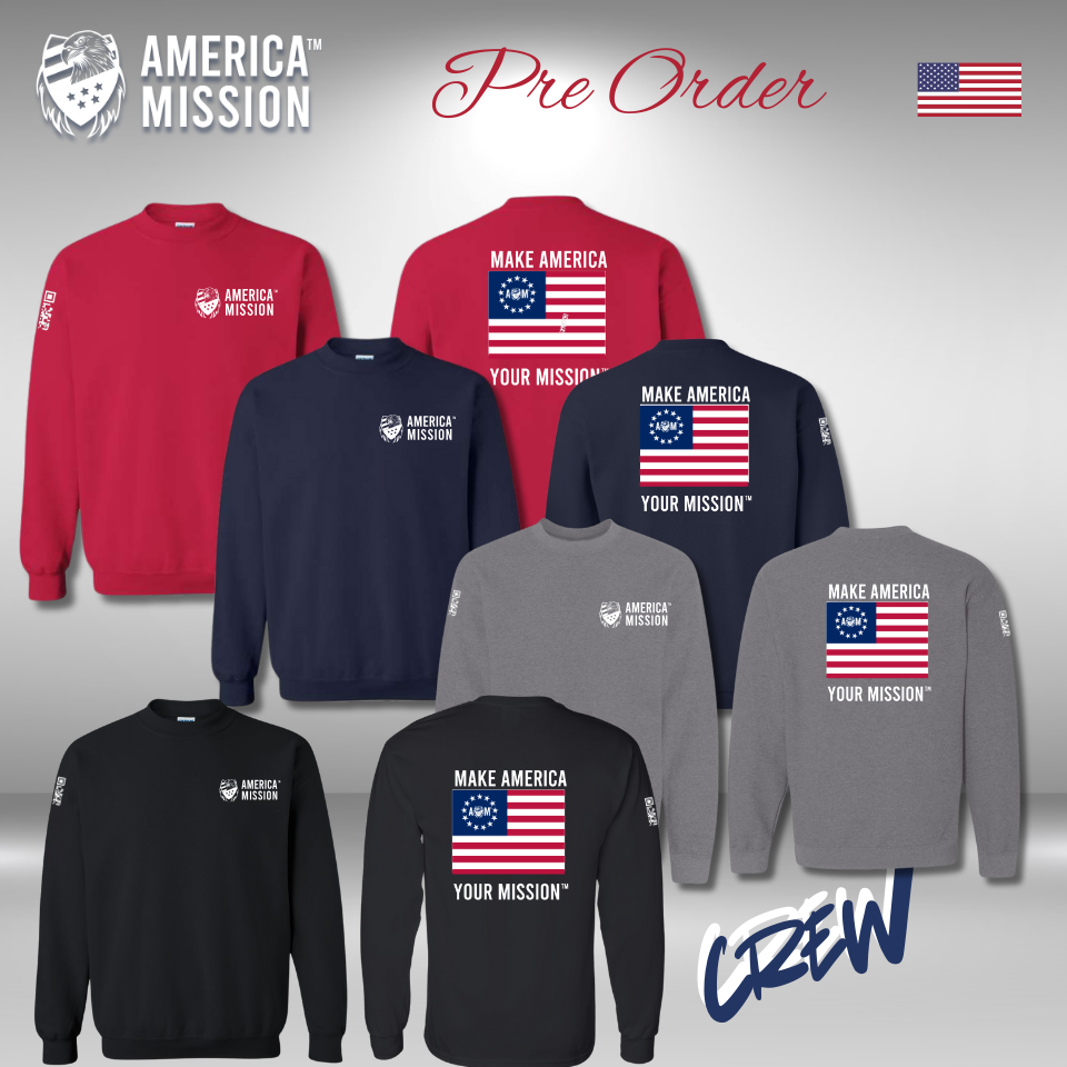 AM - Betsy Ross (Color)- MAYM Crewneck Sweatshirt