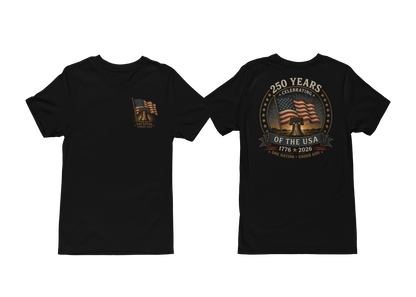 250 Years of Freedom – One Nation Under God Liberty Bell Anniversary Shirt