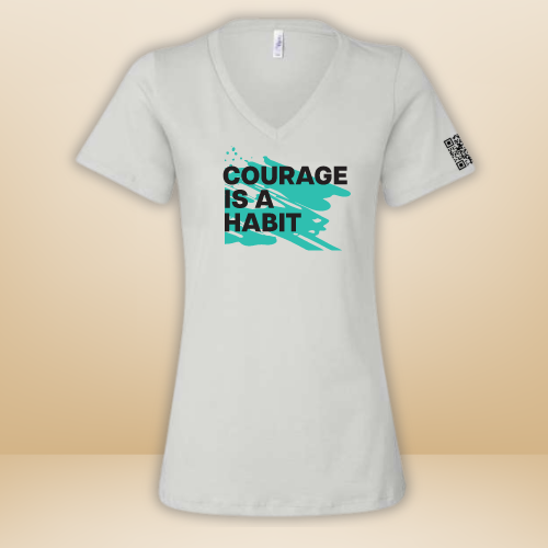 Courage Is A Habit Graffiti Women's V-Neck