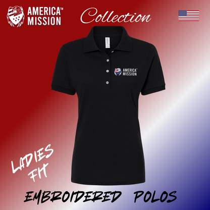 Embroidered America Mission Logo Polo