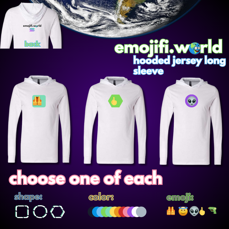 Emojifi Long Sleeve Hooded Jersey Tee