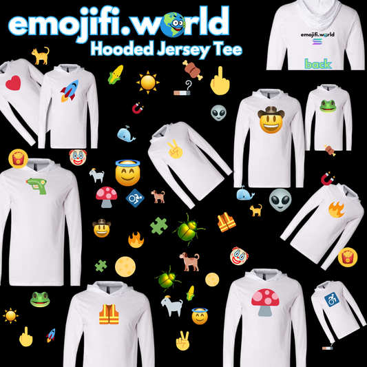 Emojifi Long Sleeve Hooded Jersey Tee