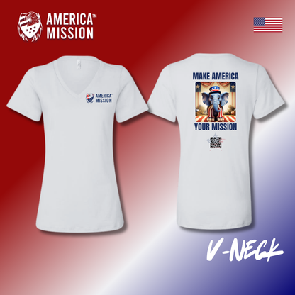 AM Patriot Series Women's V-Necks - Choose your design!